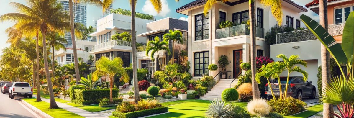 Miami’s upscale homes and waterfront properties, showcasing the appeal of investing in the South Florida real estate market.